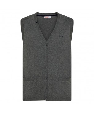 SUN 68 - GILET GRIGIO