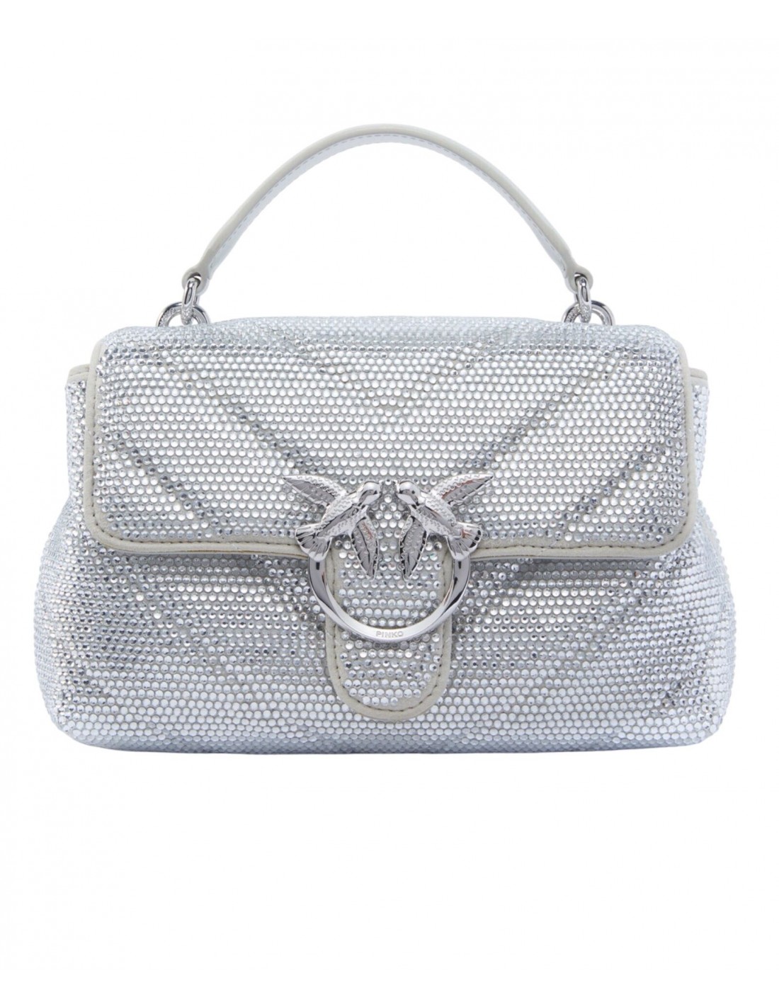 PINKO BORSA ARGENTO STRASS