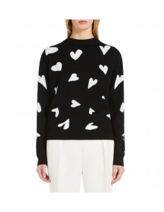 MAX MARA  - MAGLIA CUORI NERO 2