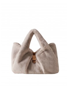 BORBONESE - BORSA PELO GRIGIO
