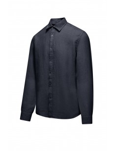 BOMBOOGIE - CAMICIA LINO BLU 2