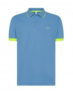SUN 68 - POLO FLUO AZZURRO