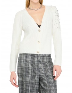 LIU JO - CARDIGAN STRASS PANNA