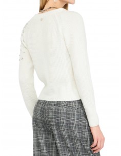 LIU JO - CARDIGAN STRASS PANNA 2