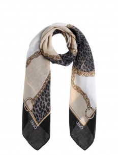 LIU JO - FOULARD NERO CHAIN...