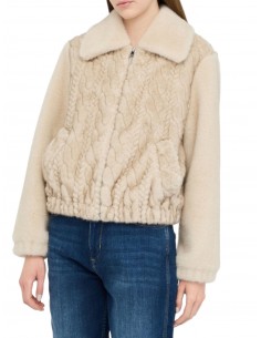 LIU JO - GIACCONE BEIGE PELO