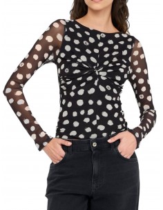 LIU JO - MAGLIA POIS DRAPP...