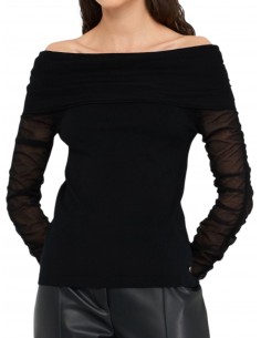 LIU JO - MAGLIA TULLE NERA