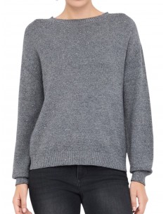 LIU JO - MAGLIA GLITTER GRIGIA