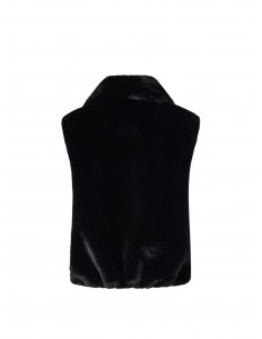 PINKO - GILET PELLICCIA NERO 2