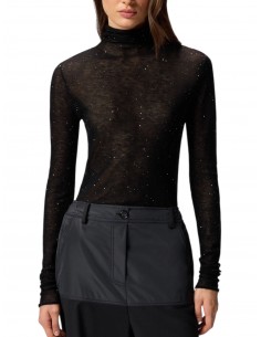 PINKO - MAGLIA NERA STRASS