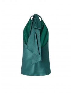 PINKO - TOP IN RASO VERDE 2