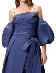 PINKO - TOP TAFFETA BLU