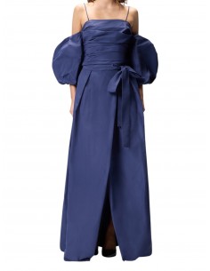 PINKO - TOP TAFFETA BLU 2