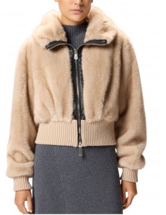PINKO - BOMBER BEIGE CHIARO...