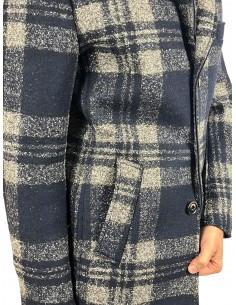 BOB - CAPPOTTO CHECK BLU MARR 2