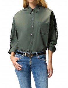 PINKO - CAMICIA VERDE TAFFETAS 2