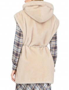 LIU JO - GILET BEIGE PELLICCIA 2