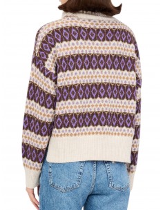 LIU JO - MAGLIA BEIGE/VIOLA... 2