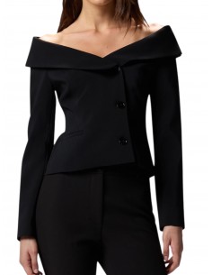 PINKO - GIACCA NERA CREPE