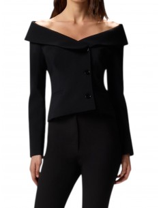 PINKO - GIACCA NERA CREPE 2