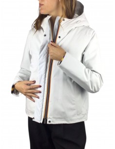 K-WAY - GIUBBOTTO CORTO BIANCO