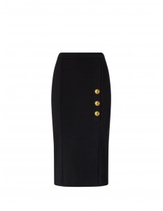 PINKO - GONNA BOTTONI ORO NERA