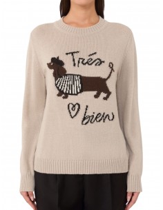 MAX MARA  - MAGLIA BEIGE CANE