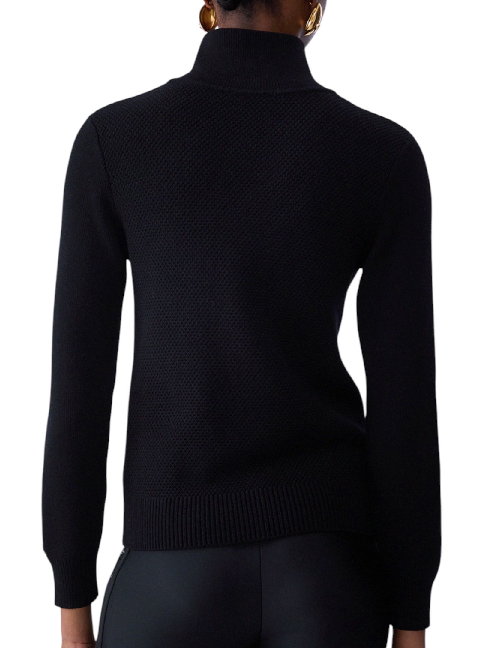 LIU JO - MAGLIONE NERO COLLO ALTO BOTTONI - immagine 2