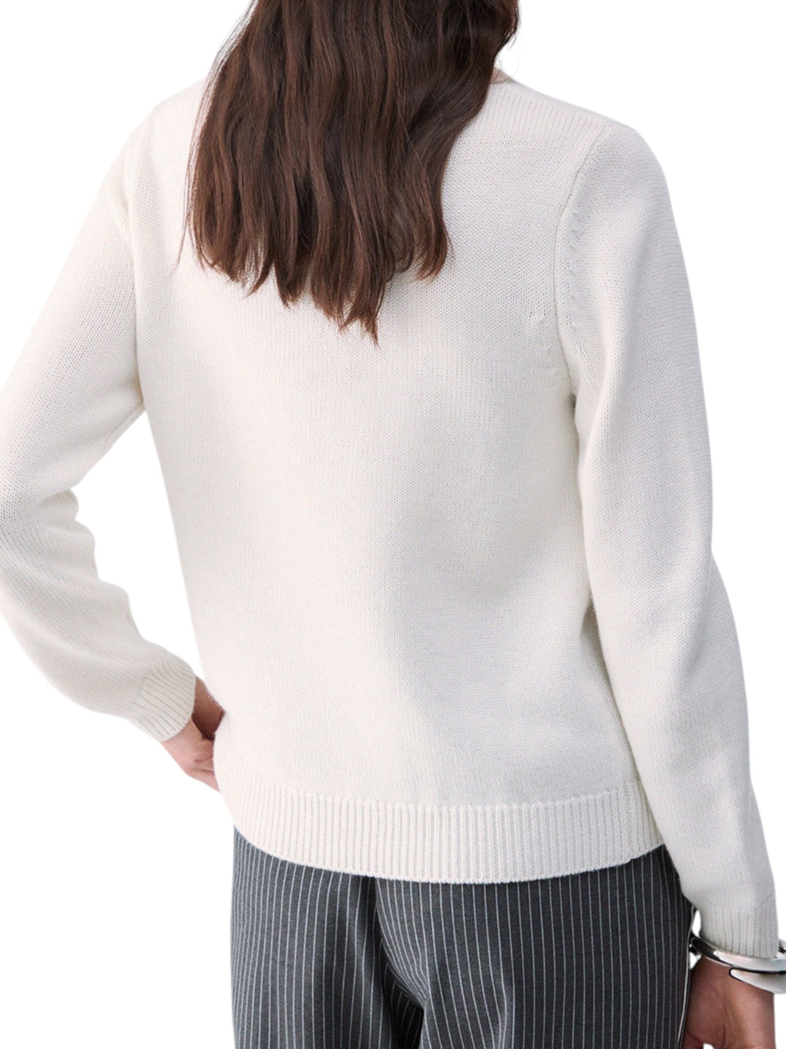LIU JO - MAGLIONE BIANCO STRASS ALPES - immagine 2