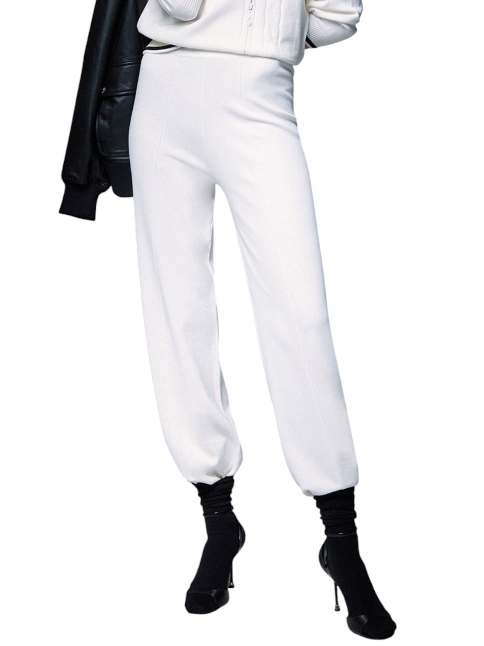 LIU JO - PANTALONE BIANCO LANA LUNGO - immagine 2