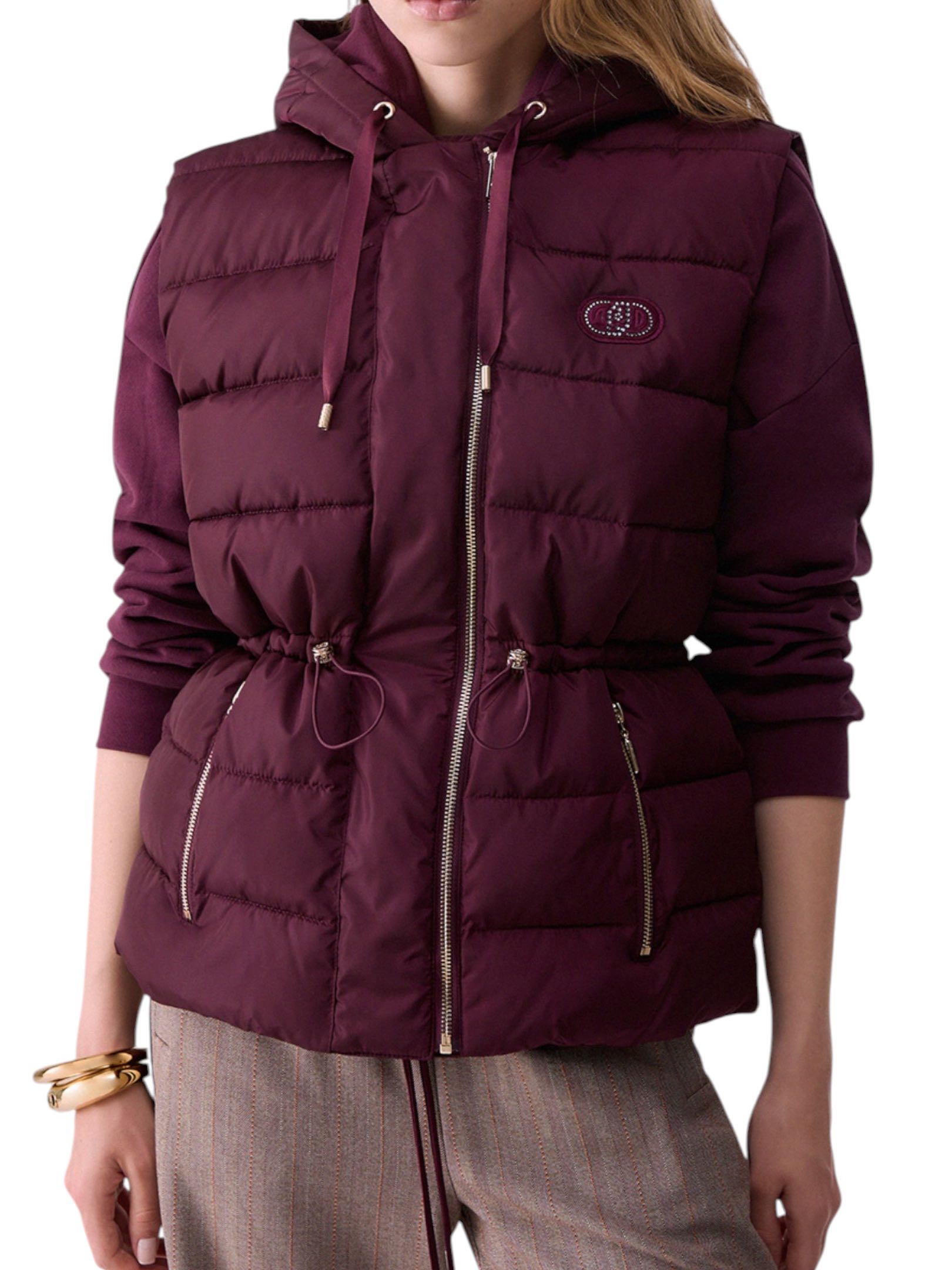 LIU JO - PIUMINO SMANICATO BORDEAUX