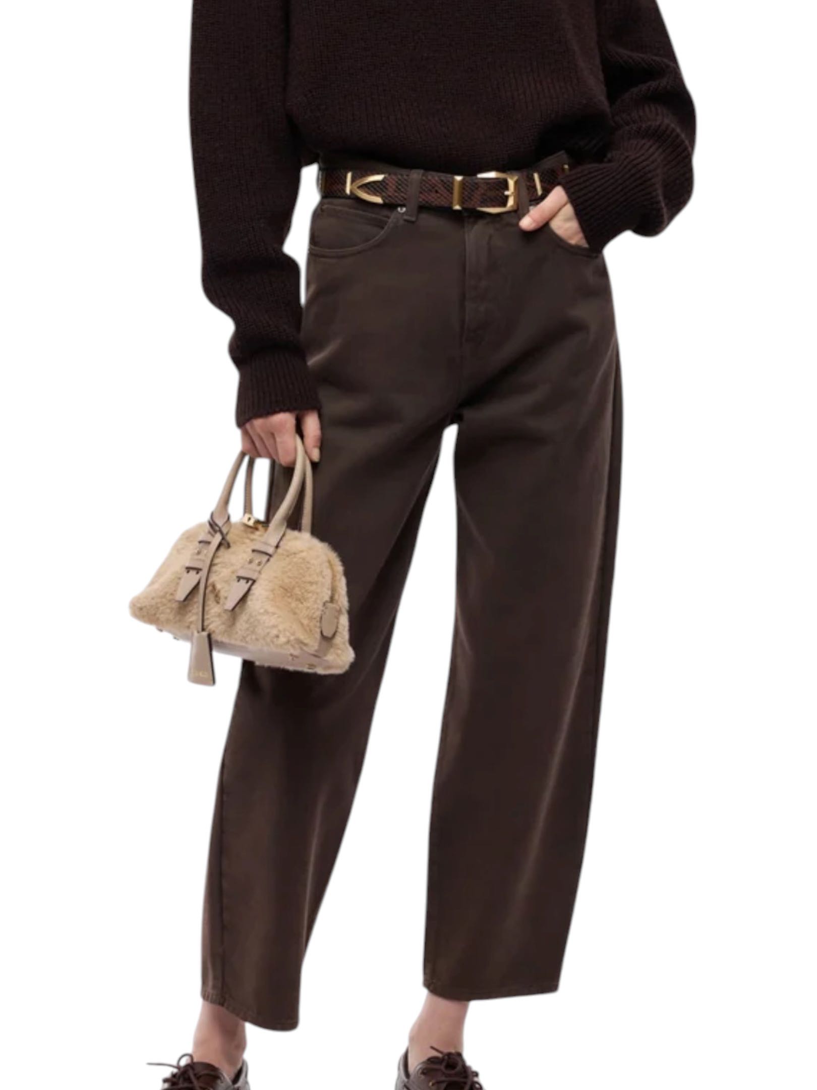 PINKO - JEANS MARRONE SIGARETTA