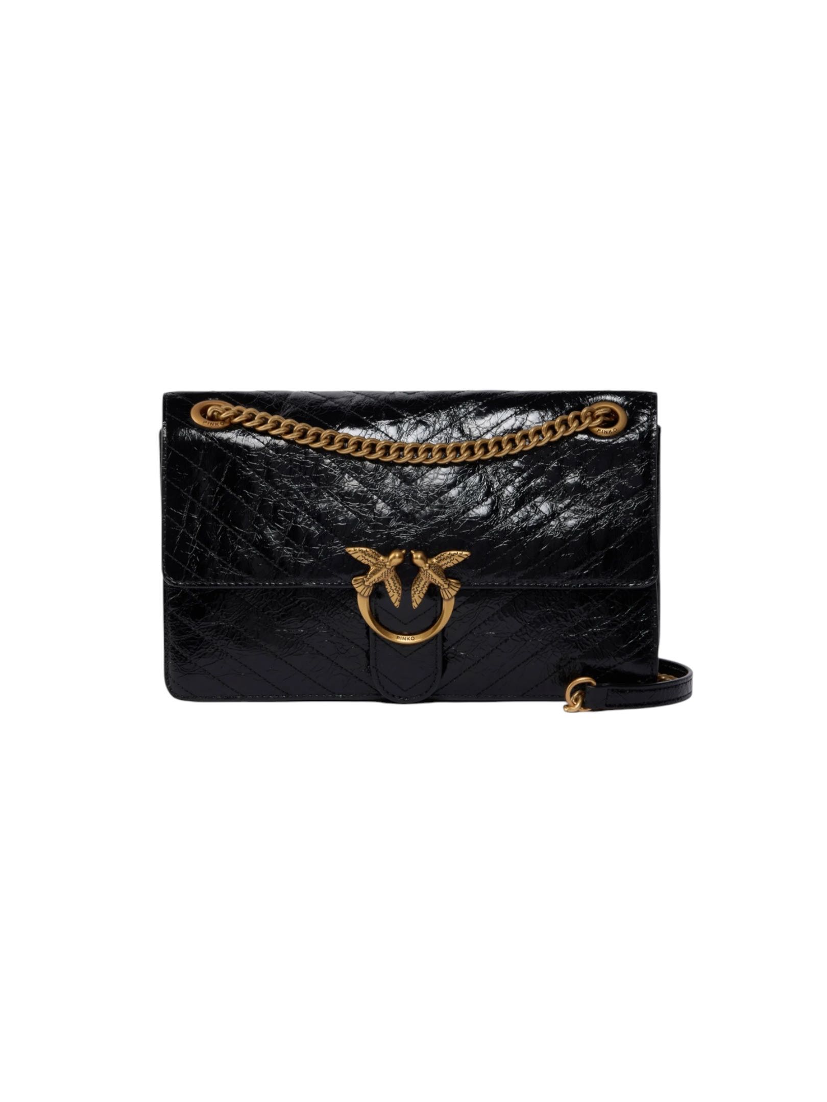 PINKO - BORSA NERA LOVE CLASSIC LUCIDA