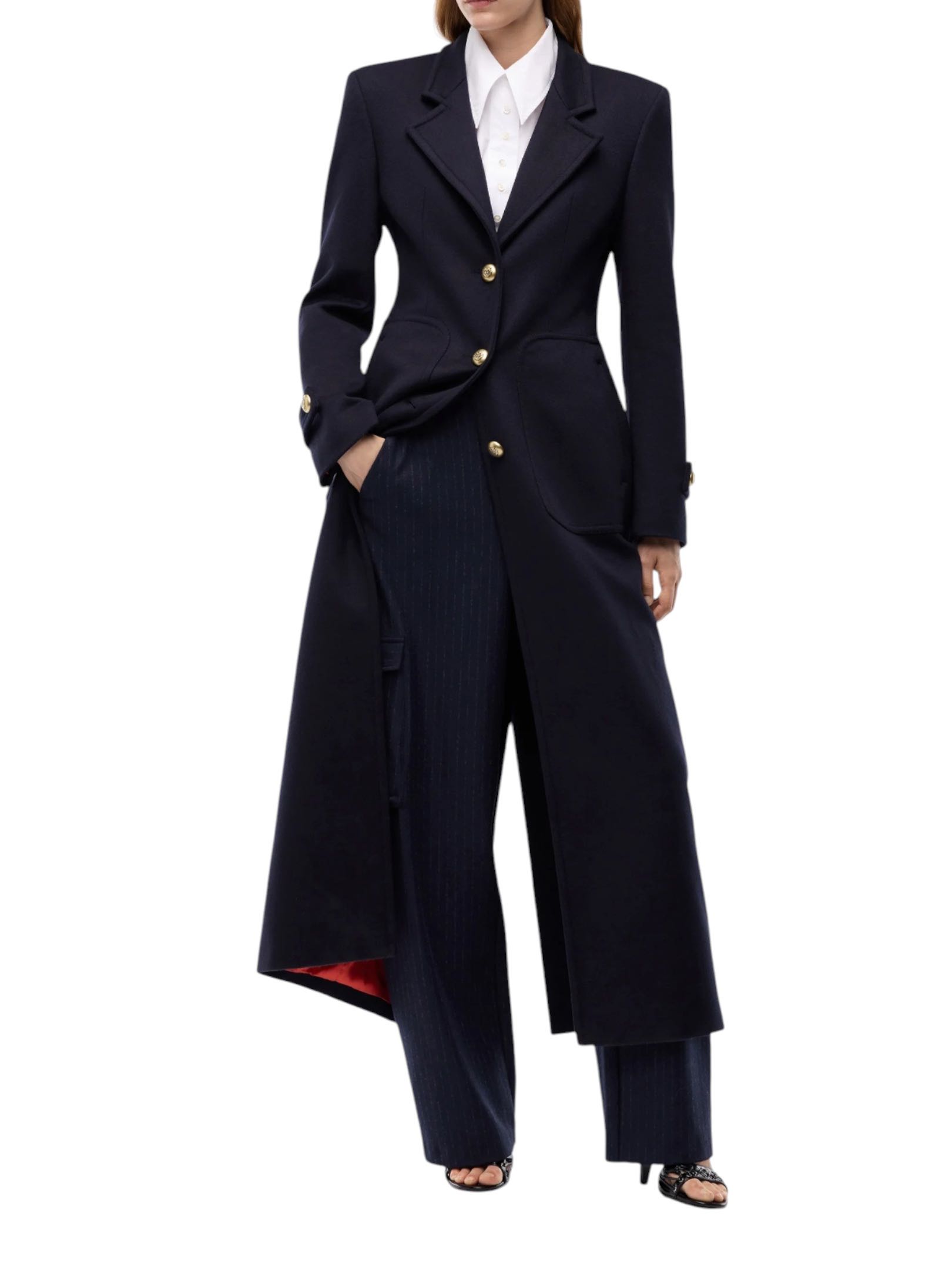 PINKO - CAPPOTTO BLU LUNGO