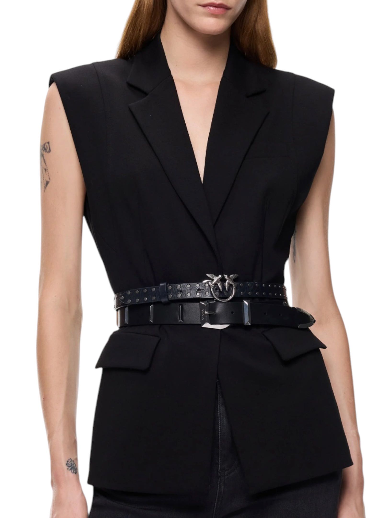PINKO - GILET NERO JERSEY