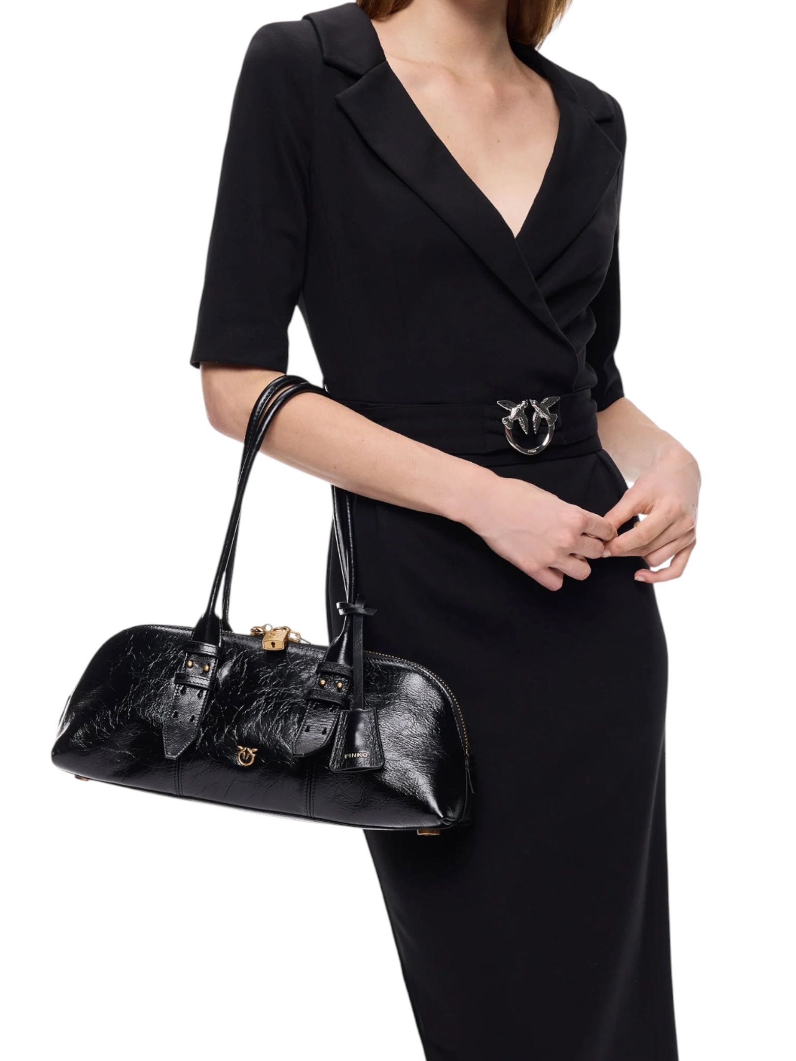 PINKO - ABITO NERO MANICA 3/4