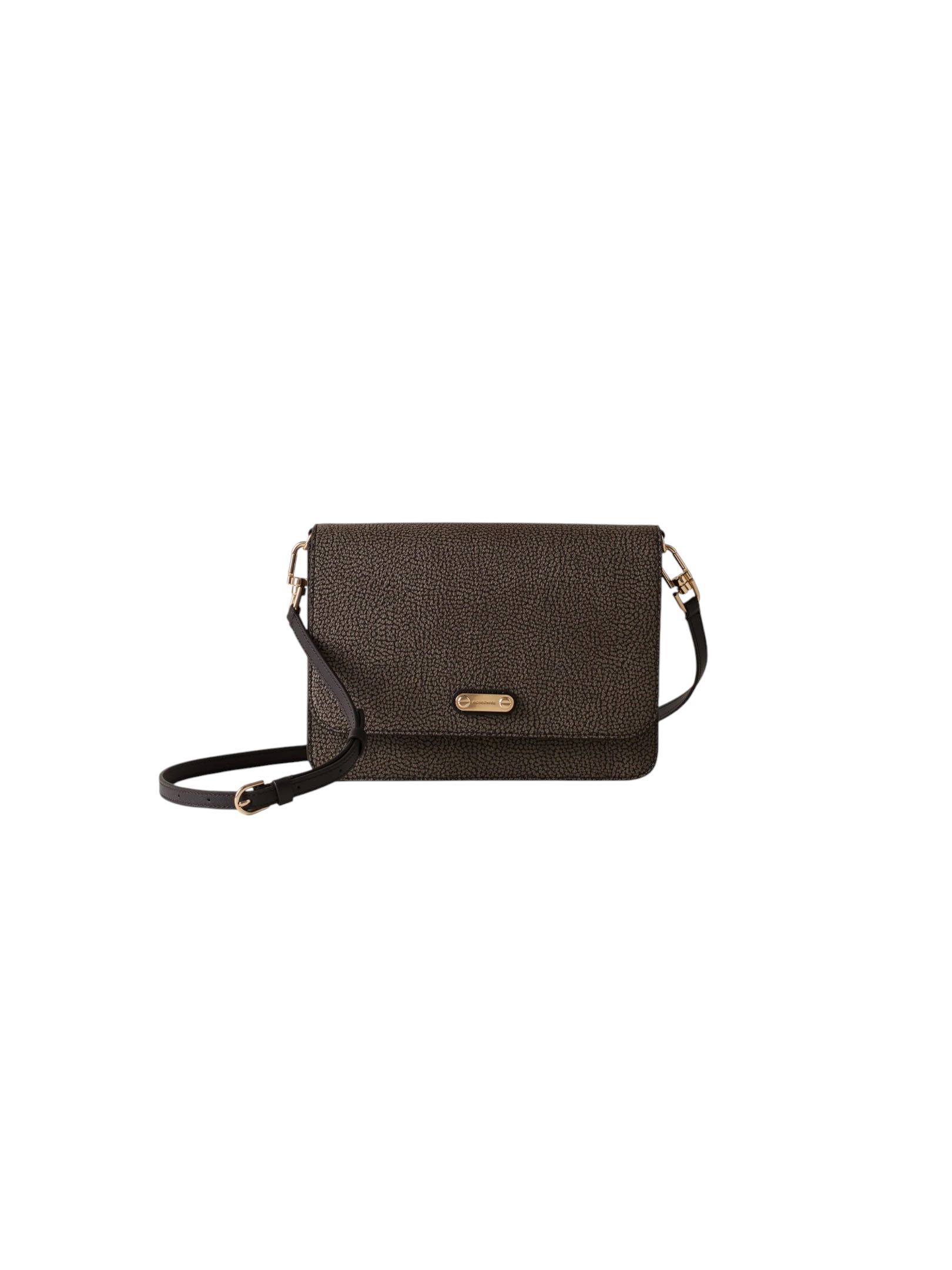 BORBONESE - BORSA CARBONE TELA PU ST.OP VITELLO