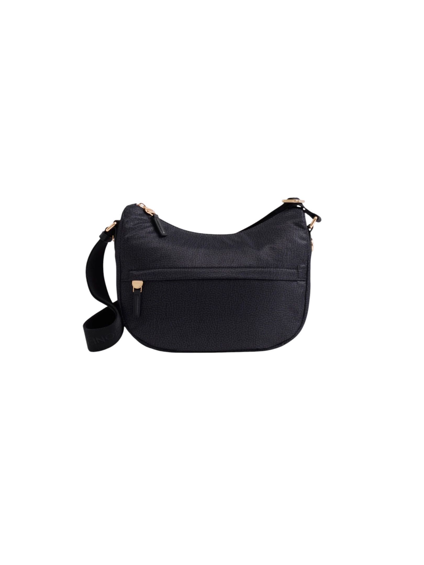 BORBONESE - BORSA MEZZA LUNA MINI NERO