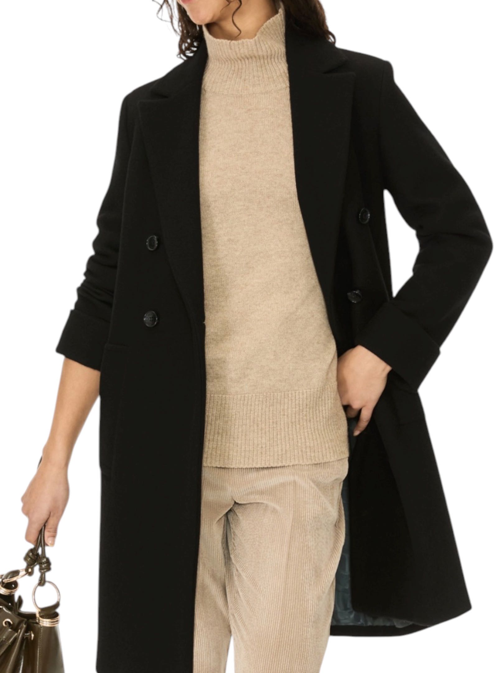 I BLUES - CAPPOTTO NERO DOPPIOPETTO
