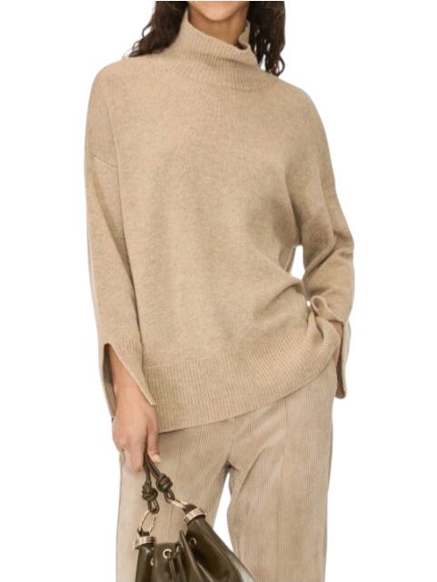 I BLUES - MAGLIA BEIGE COLLO ALTO