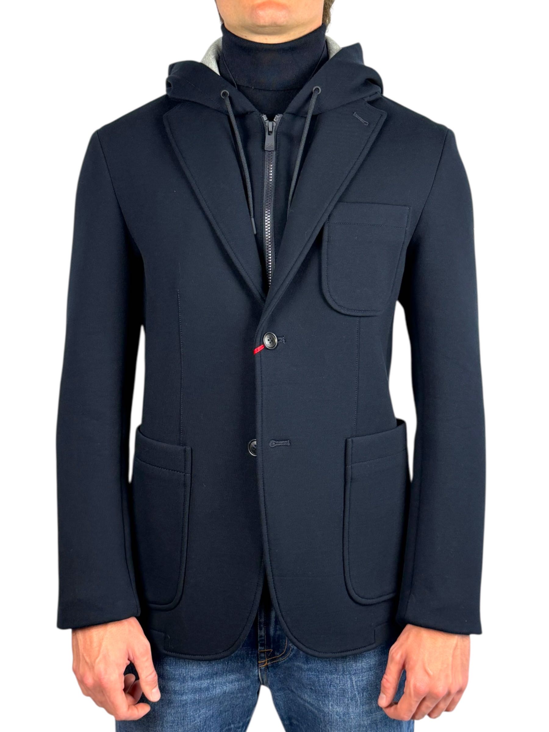 MANUEL RITZ - GIACCA JERS CAPP BLU