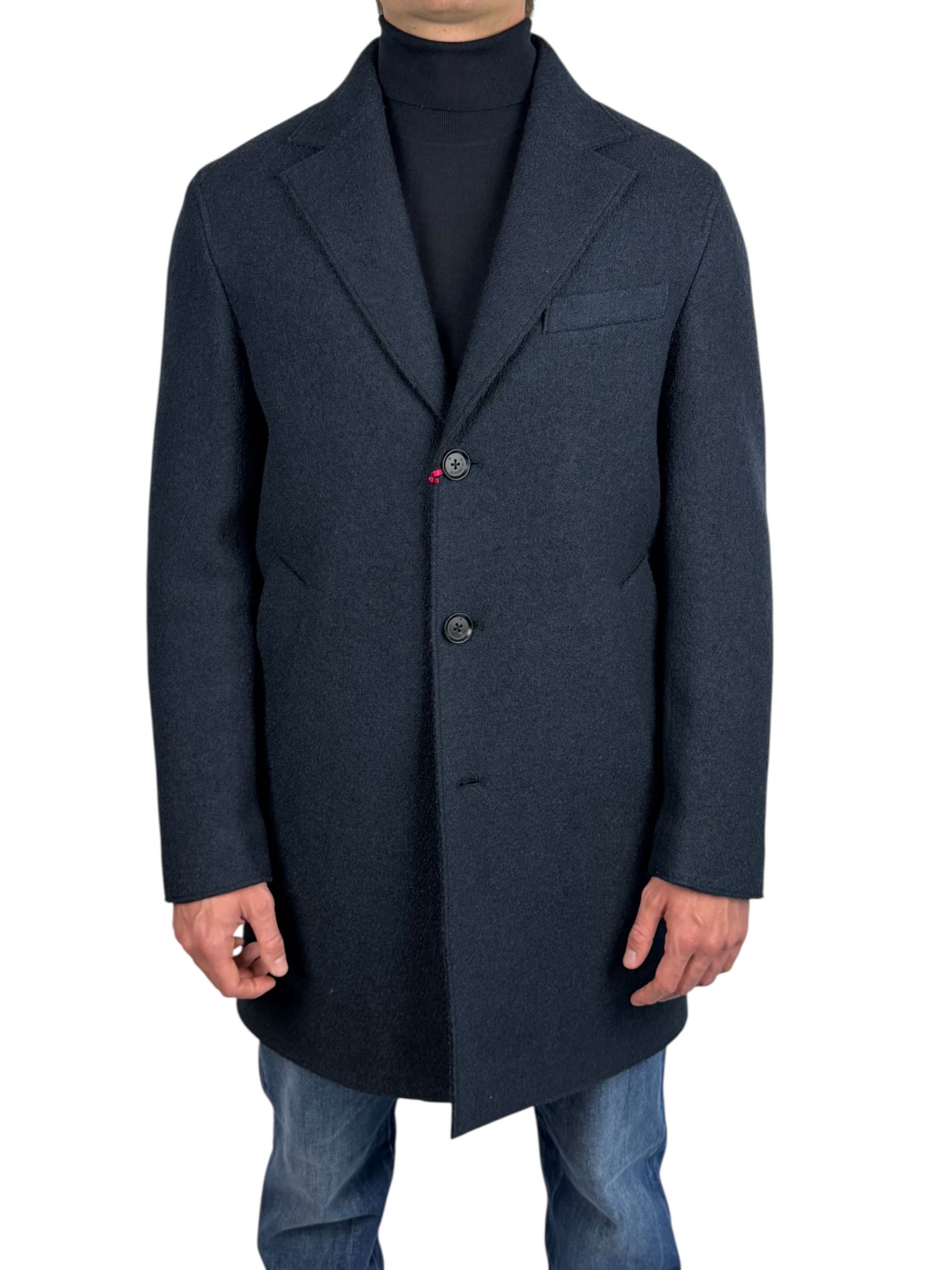 MANUEL RITZ - CAPPOTTO EFF BOUCLE BLU