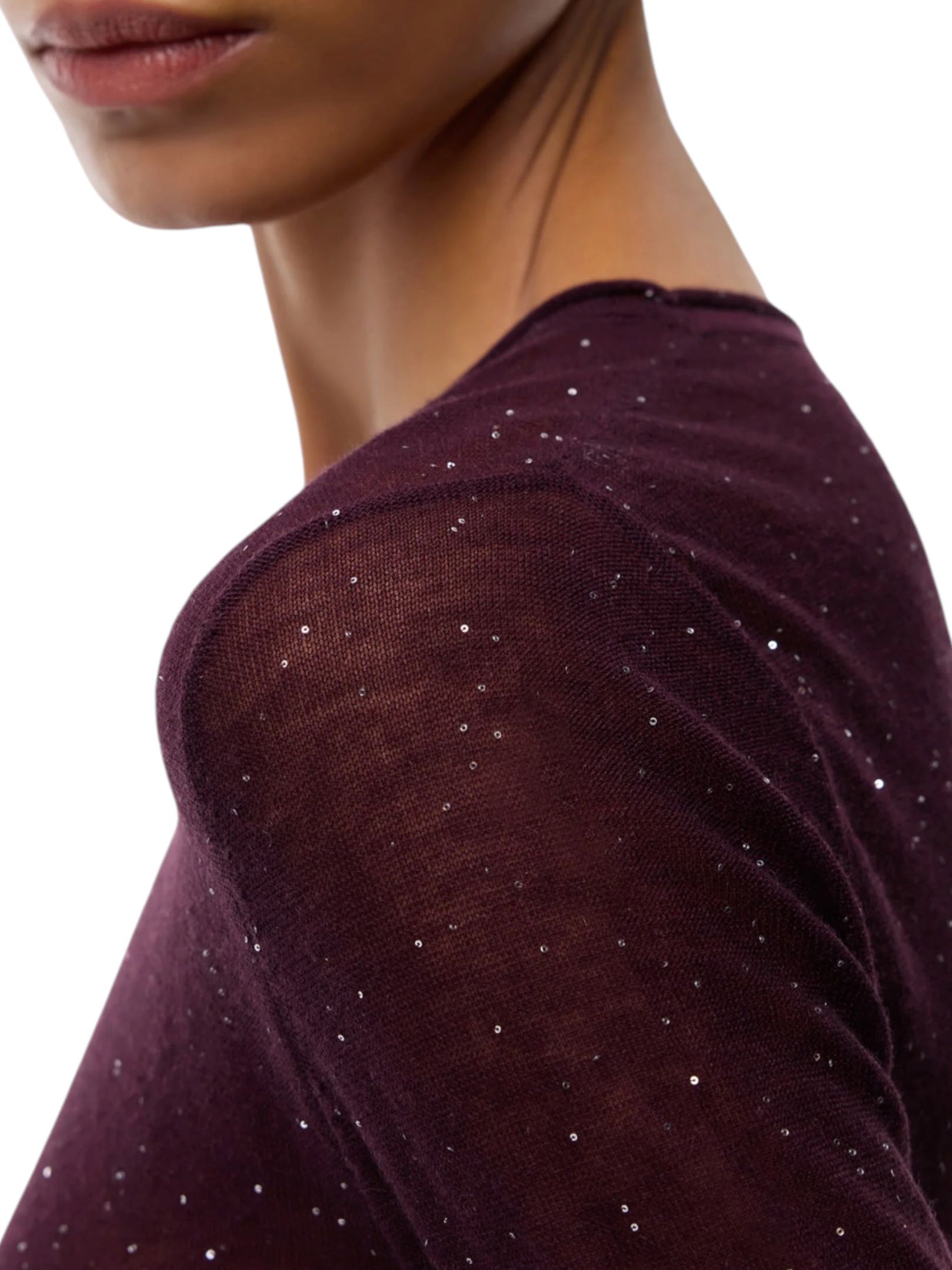 PINKO - MAGLIA BORDEAUX ULTRAFINE - immagine 3