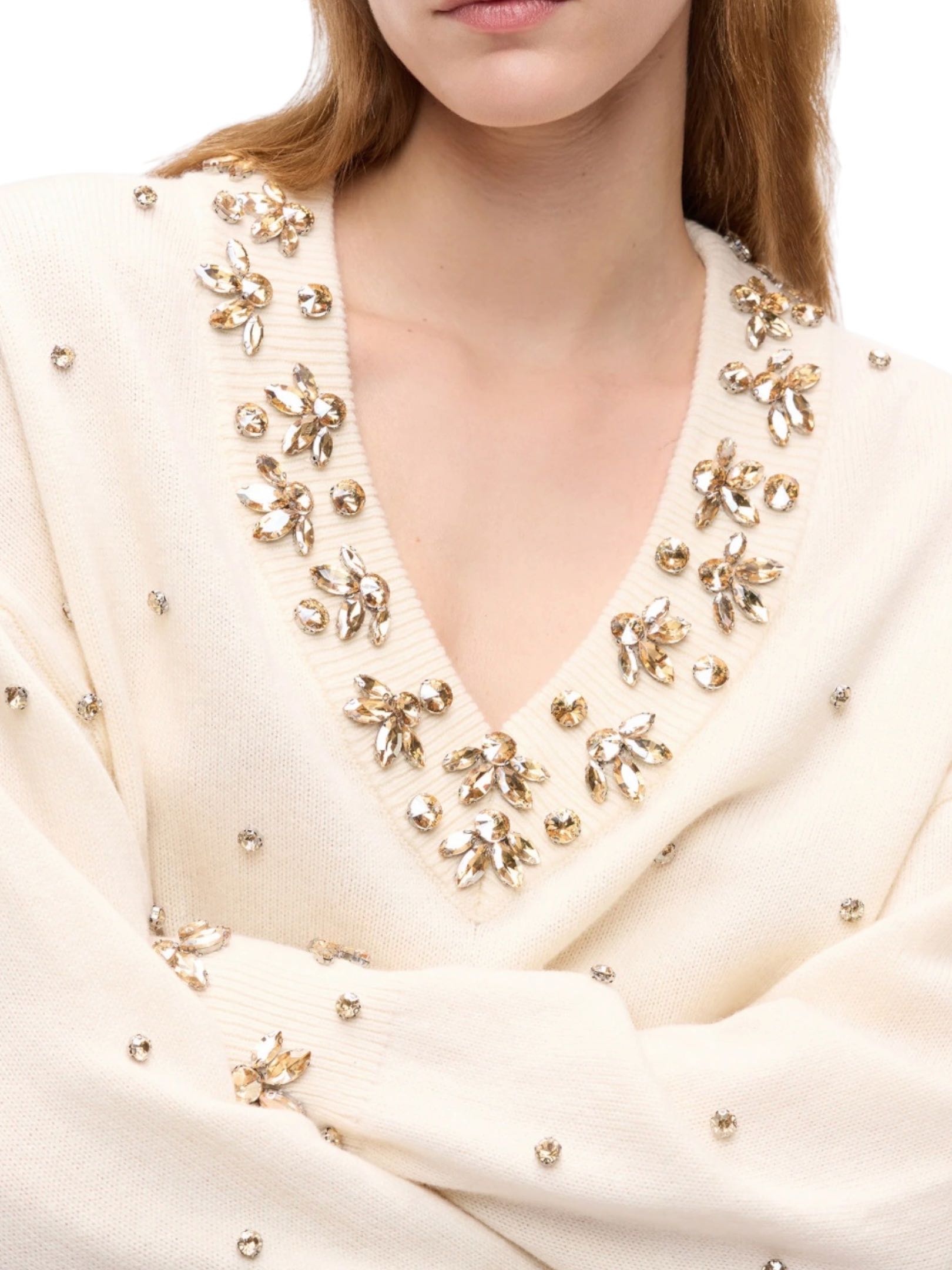 PINKO - MAGLIA PANNA COLLO STRASS - immagine 3